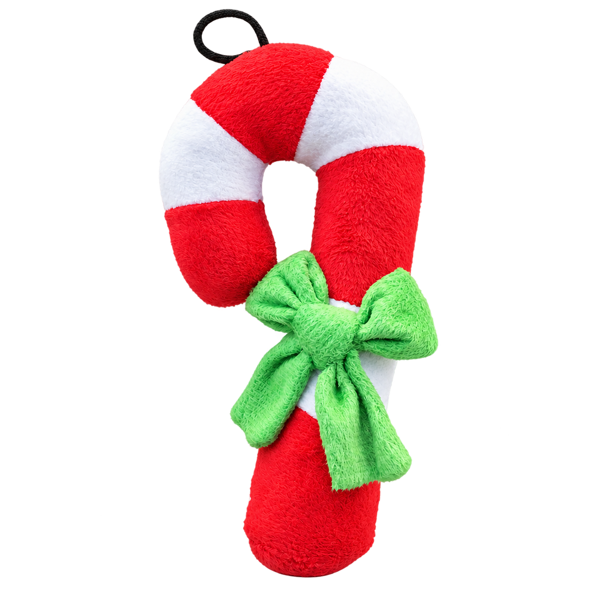 Candy Cane Plush Dog Toy — isolated product on a transparent background