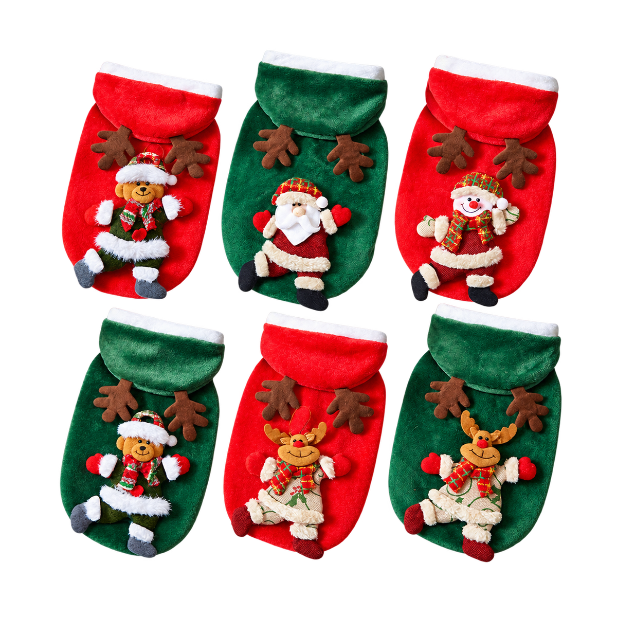 Christmas Flannel Pet Costume — isolated product on a transparent background