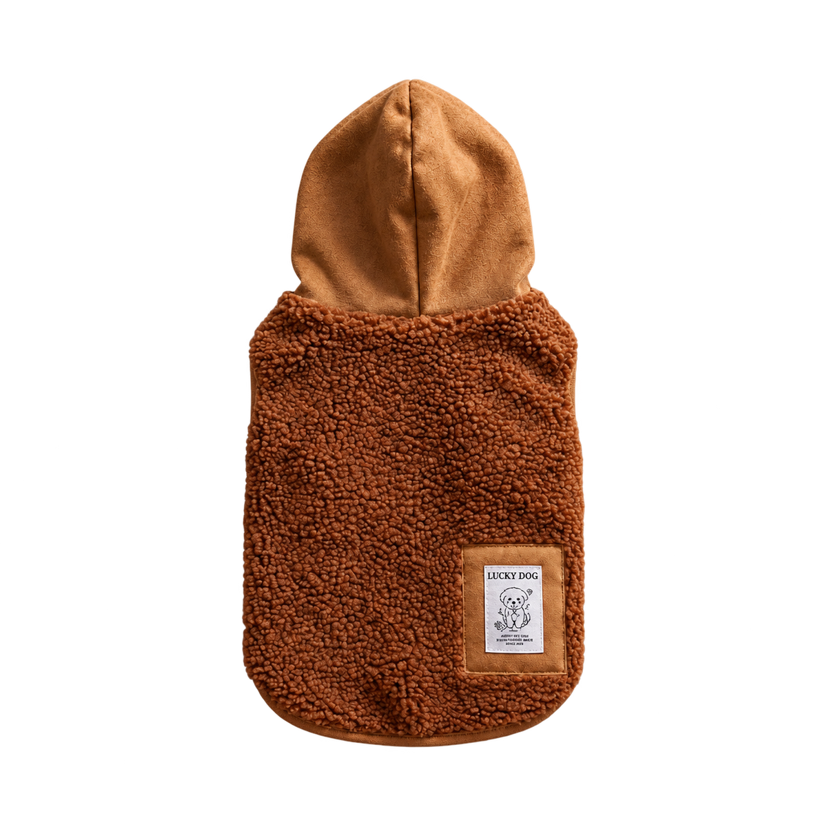 Cosy Hooded Dog Vest — isolated product on a transparent background