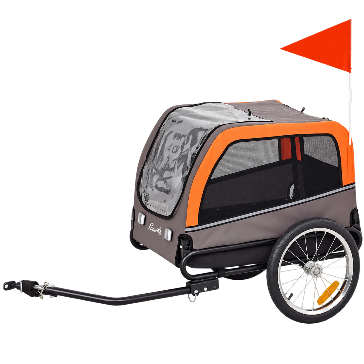 Dual-Entry Dog Bike Trailer — isolated product on a transparent background