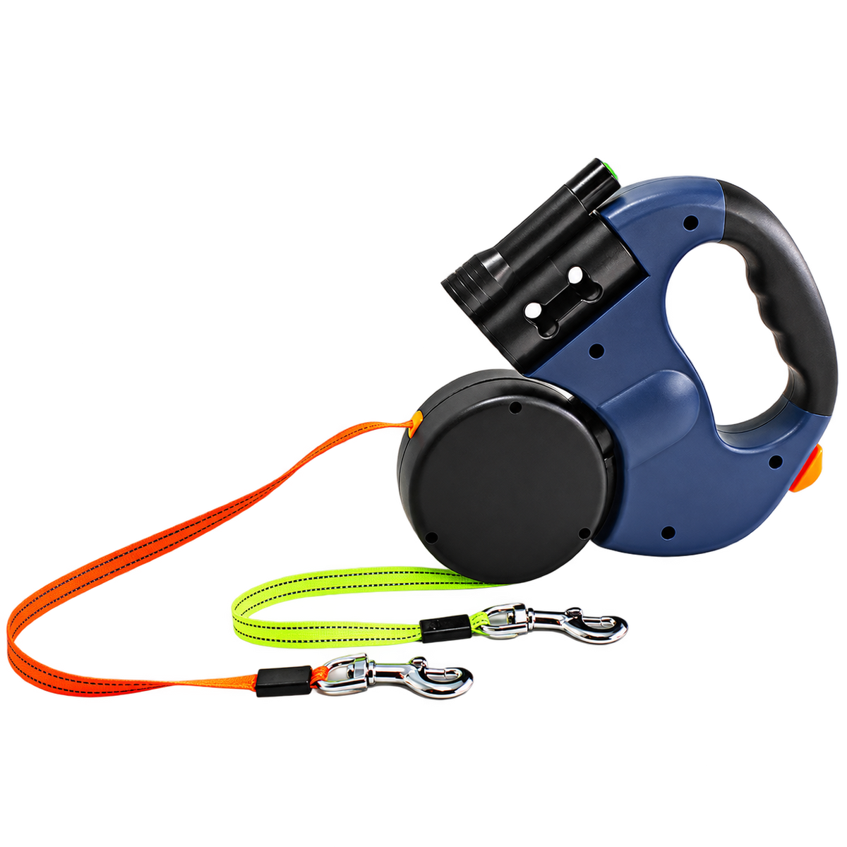 Dual Retractable Dog Leash — isolated product on a transparent background