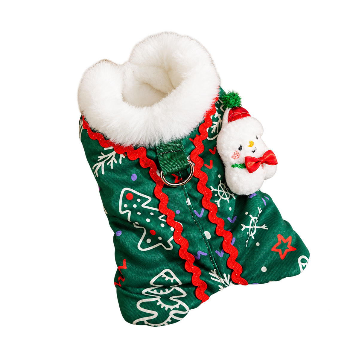 Festive Fleece Dog Shirt — isolated product on a transparent background