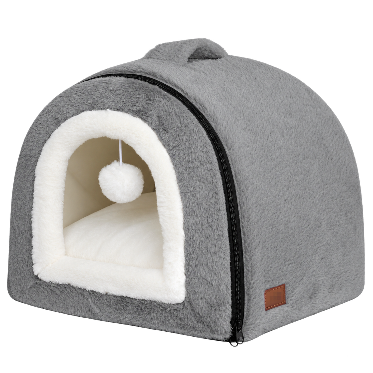 Foldable Cat Cave Bed isolated on transparent background