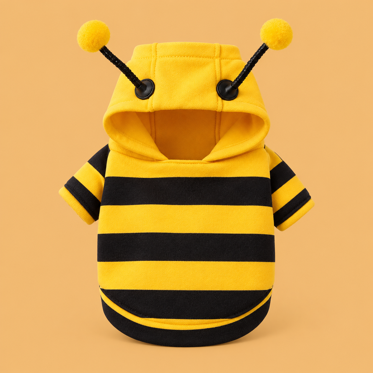 Bee Pet Costume Hoodie — product on peach background