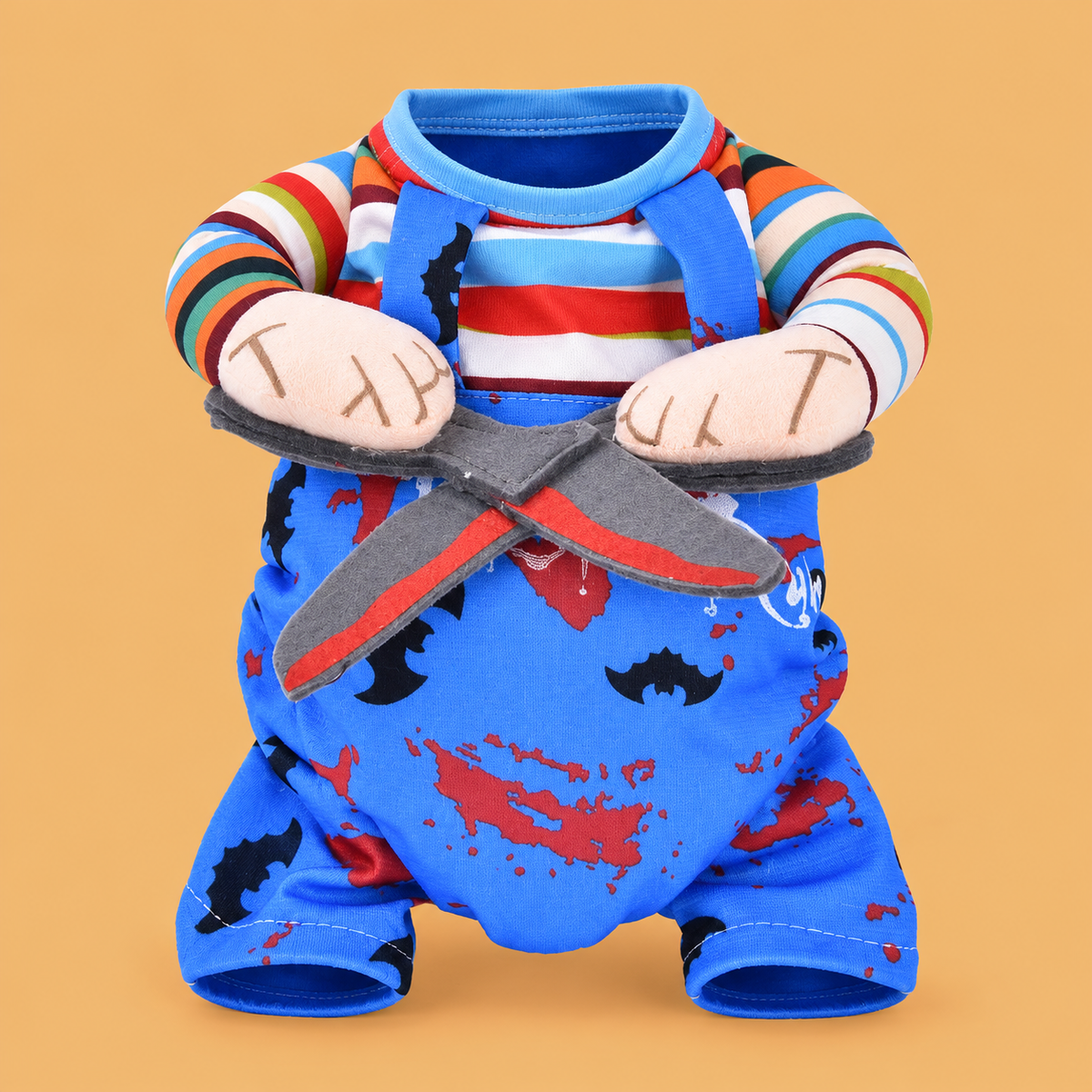 Halloween Creature Pet Costumes — product on peach background
