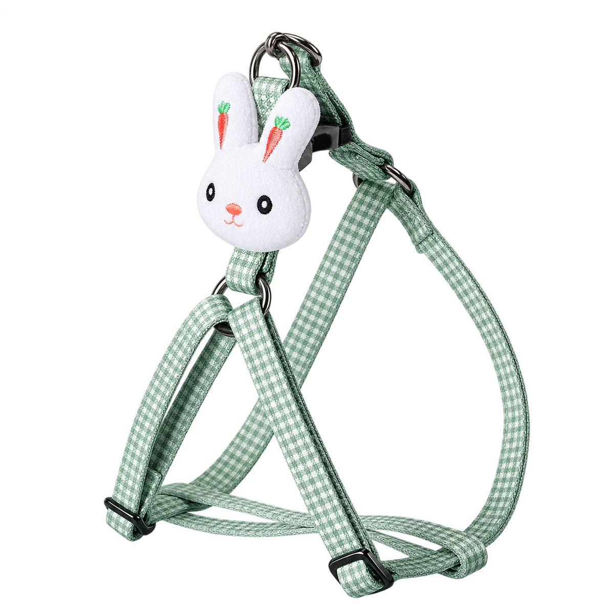 Houndstooth Pet Harness — isolated product on a transparent background