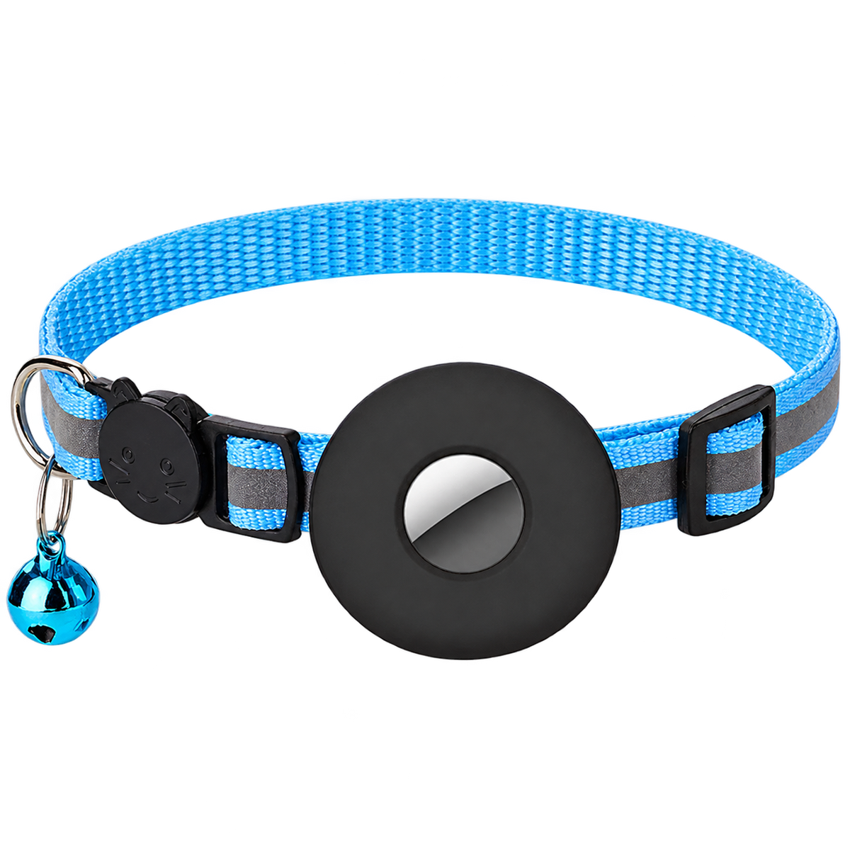 Nylon AirTag Bell Collar — isolated product on a transparent background