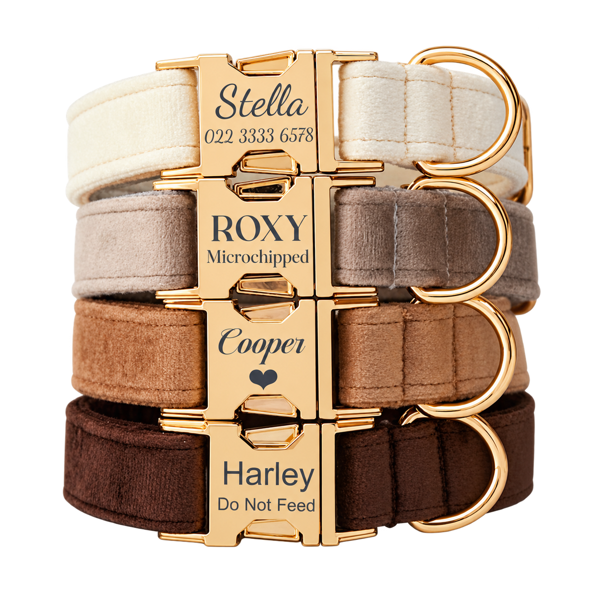 Personalised Velvet Walking Set — isolated product on a transparent background