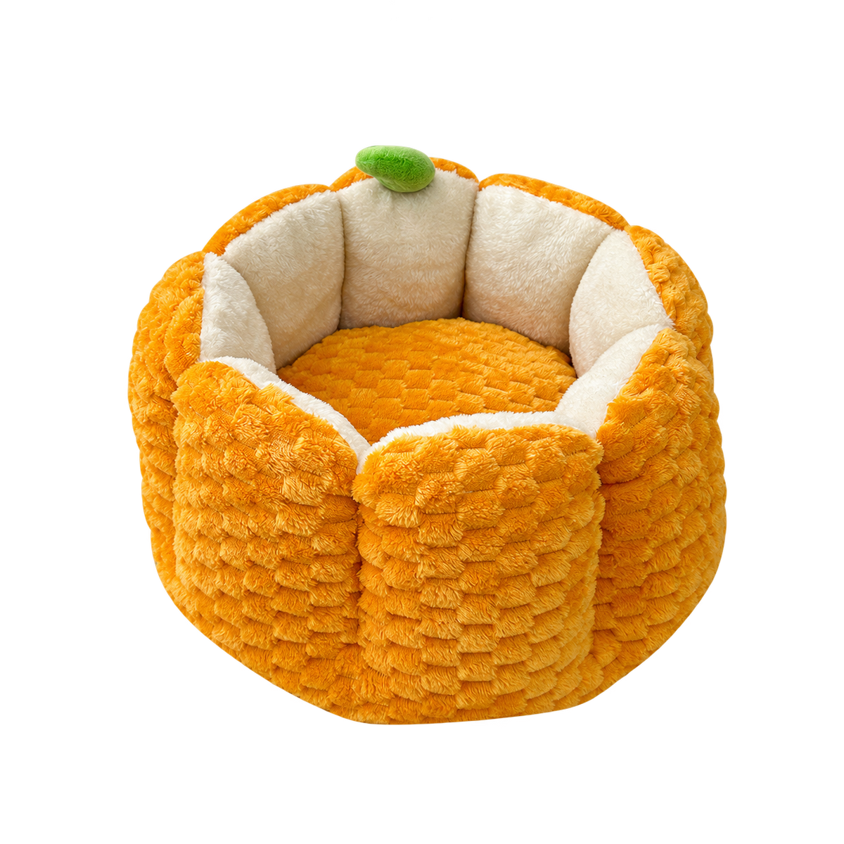 Plush Pumpkin Cat Nest — isolated product on a transparent background