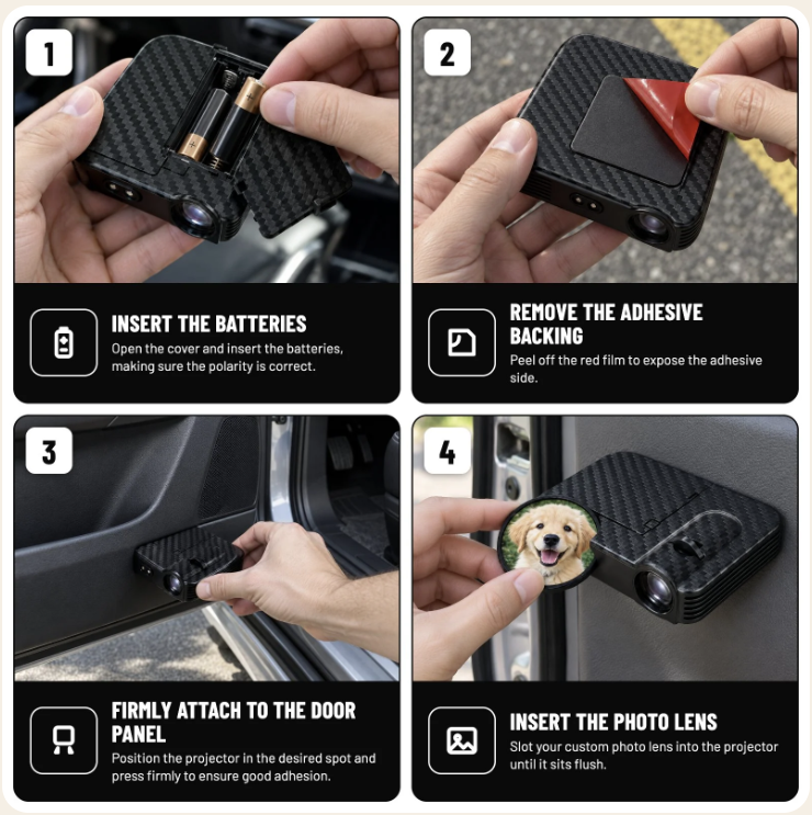 Custom Pet Car Door Lights