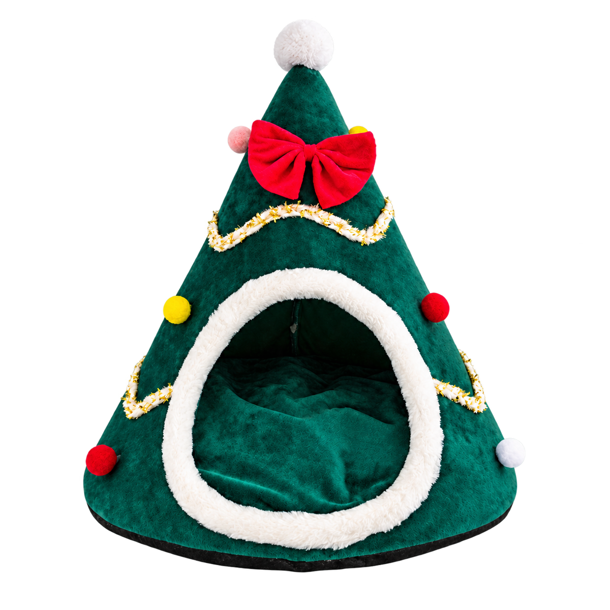 Santa Hat Pet Cave isolated on transparent background