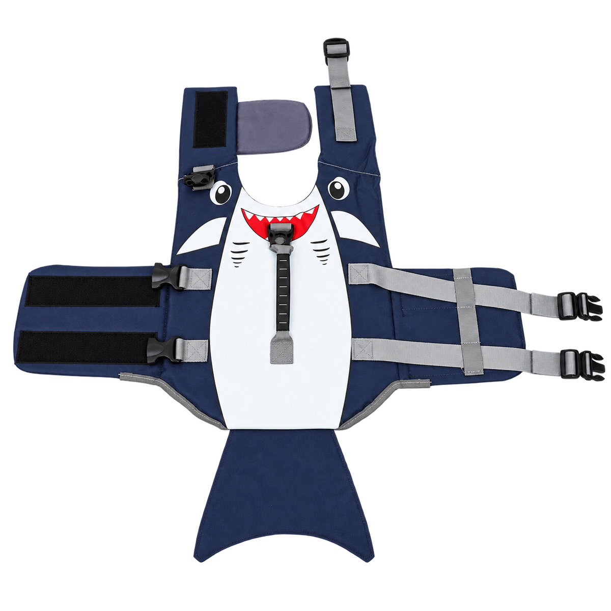 Shark Dog Life Jacket — isolated product on a transparent background