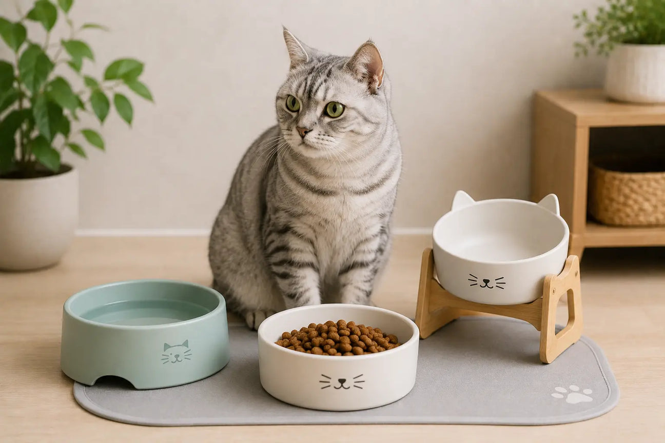Cats-Food-Water-Bowls David's Pet Boutique