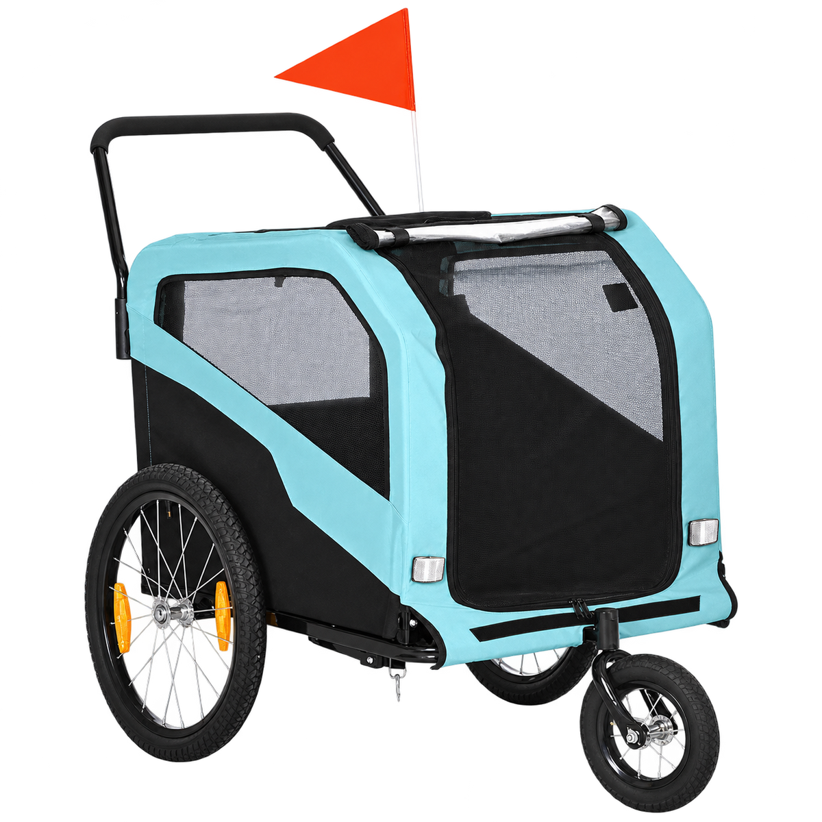 2-in-1 Dog Trailer & Stroller — isolated product on a transparent background