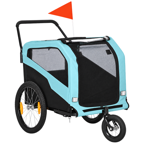 2-in-1 Dog Trailer & Stroller — isolated product on a transparent background