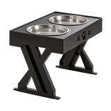 Adjustable Stainless Steel Dog Bowl — isolated product on a transparent background