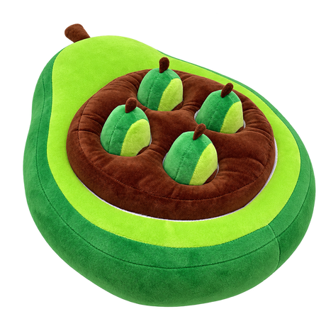Avocado Plush Stuffed Toy for Pets — isolated product on a transparent background