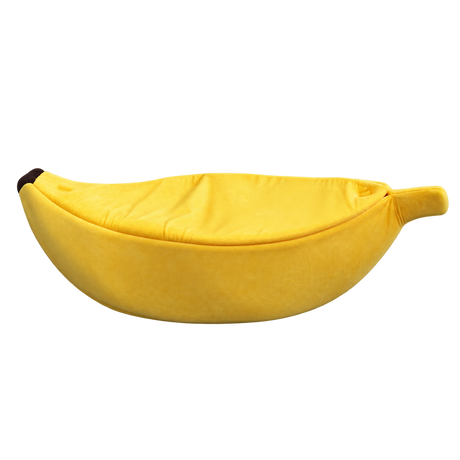Banana Plush Cat Cave isolated on transparent background