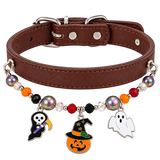 Beaded Halloween Cat Collar — isolated product on a transparent background