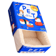 Blue Snack Box Cat Bed isolated on transparent background