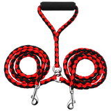 Braided Round Rope Dog Leash — isolated product on a transparent background