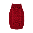 Cable Knit Pet Sweater — isolated product on a transparent background