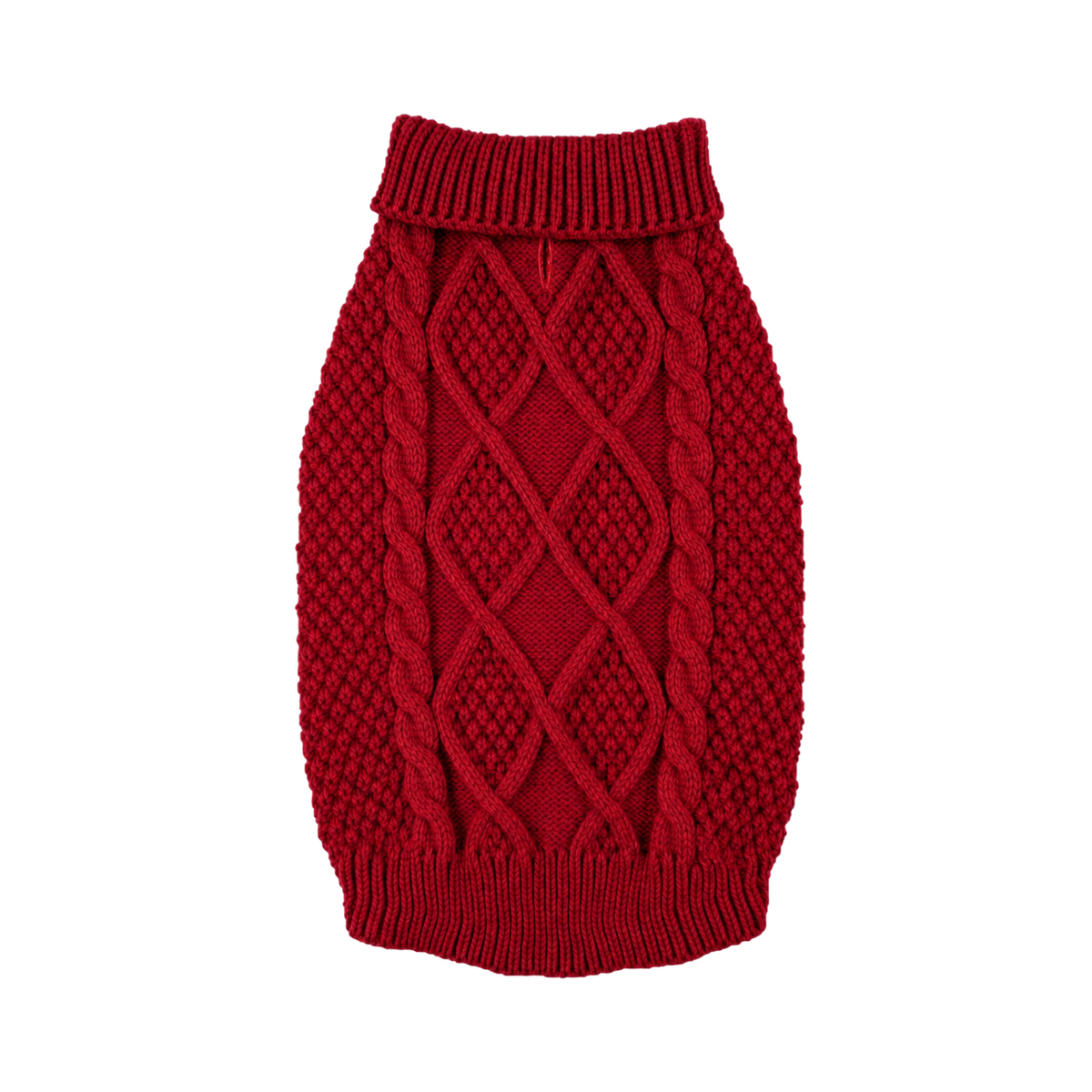 Cable Knit Pet Sweater — isolated product on a transparent background