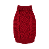 Cable Knit Pet Sweater — isolated product on a transparent background
