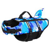 Camouflage Dog Life Jacket — isolated product on a transparent background