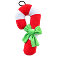 Candy Cane Plush Dog Toy — isolated product on a transparent background