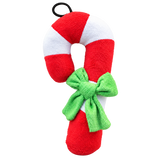 Candy Cane Plush Dog Toy — isolated product on a transparent background