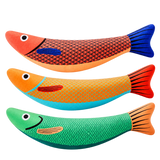 Catnip Fish Toy Trio — isolated product on a transparent background