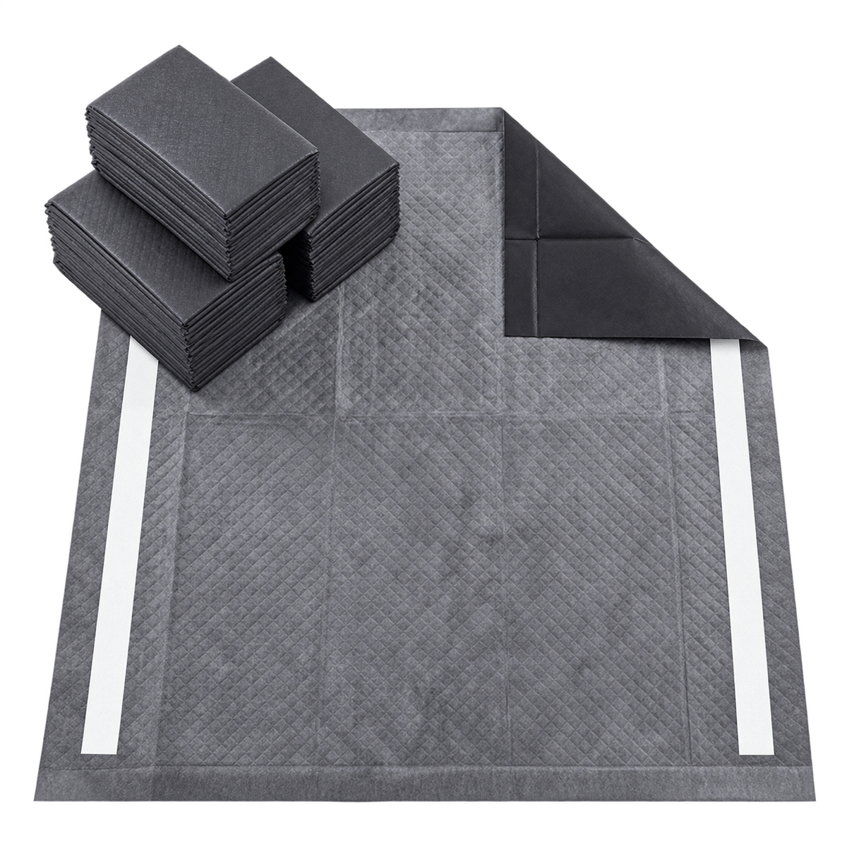 Charcoal Training Pads 150-Pack — isolated product on a transparent background