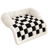 Checkered Pet Bed & Mat isolated on transparent background