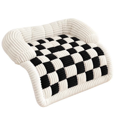 Checkered Pet Bed & Mat isolated on transparent background