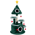 Christmas Cat Tree Tower with Condos — isolated product on a transparent background