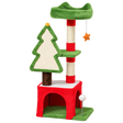 Christmas Cat Tree with Scratching Posts, Condo & Perches — isolated product on a transparent background