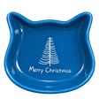 Christmas Ceramic Cat Bowl — isolated product on a transparent background