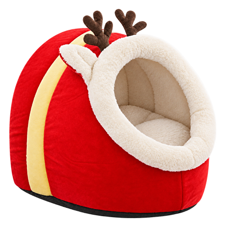 Christmas Cotton Pet Nest isolated on transparent background