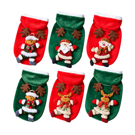 Christmas Flannel Pet Costume — isolated product on a transparent background