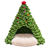 Christmas Tree Cat Nest Kit isolated on transparent background