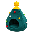 Christmas Tree Felt Cat Bed isolated on transparent background
