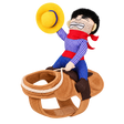 Cowboy Rider Dog Costume — isolated product on a transparent background