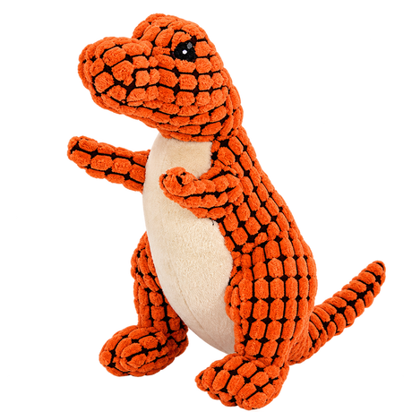 Dinosaur Plush Dog Toy — isolated product on a transparent background