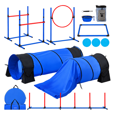Dog Agility Course 7-Piece Set — isolated product on a transparent background