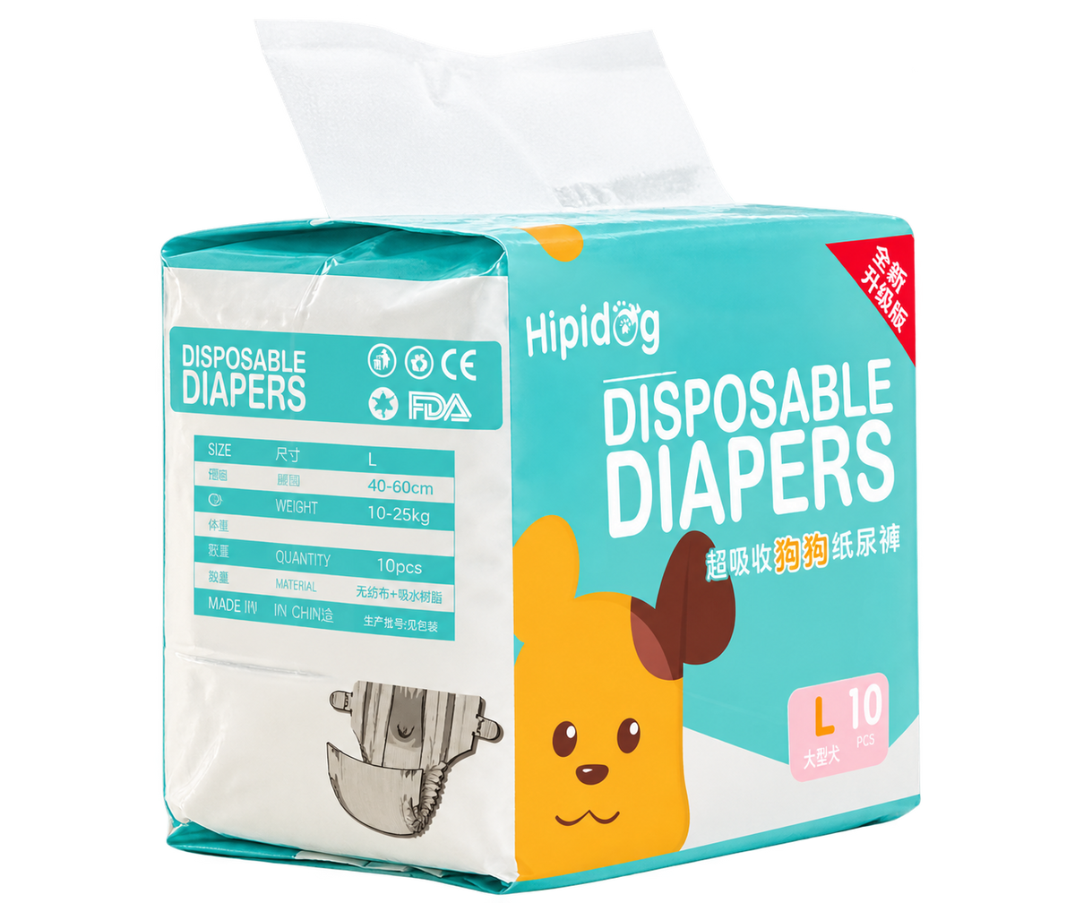 Dog Diapers – 10-Pack — isolated product on a transparent background