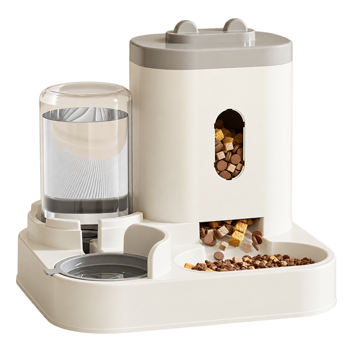 Duo Food & Water Feeder — isolated product on a transparent background