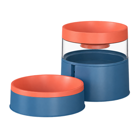 Duo Pet Feeder 1L — isolated product on a transparent background