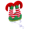 Christmas Elf Dog Hat – Striped Holiday Costume Accessory — isolated product on a transparent background