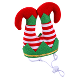 Christmas Elf Dog Hat – Striped Holiday Costume Accessory — isolated product on a transparent background